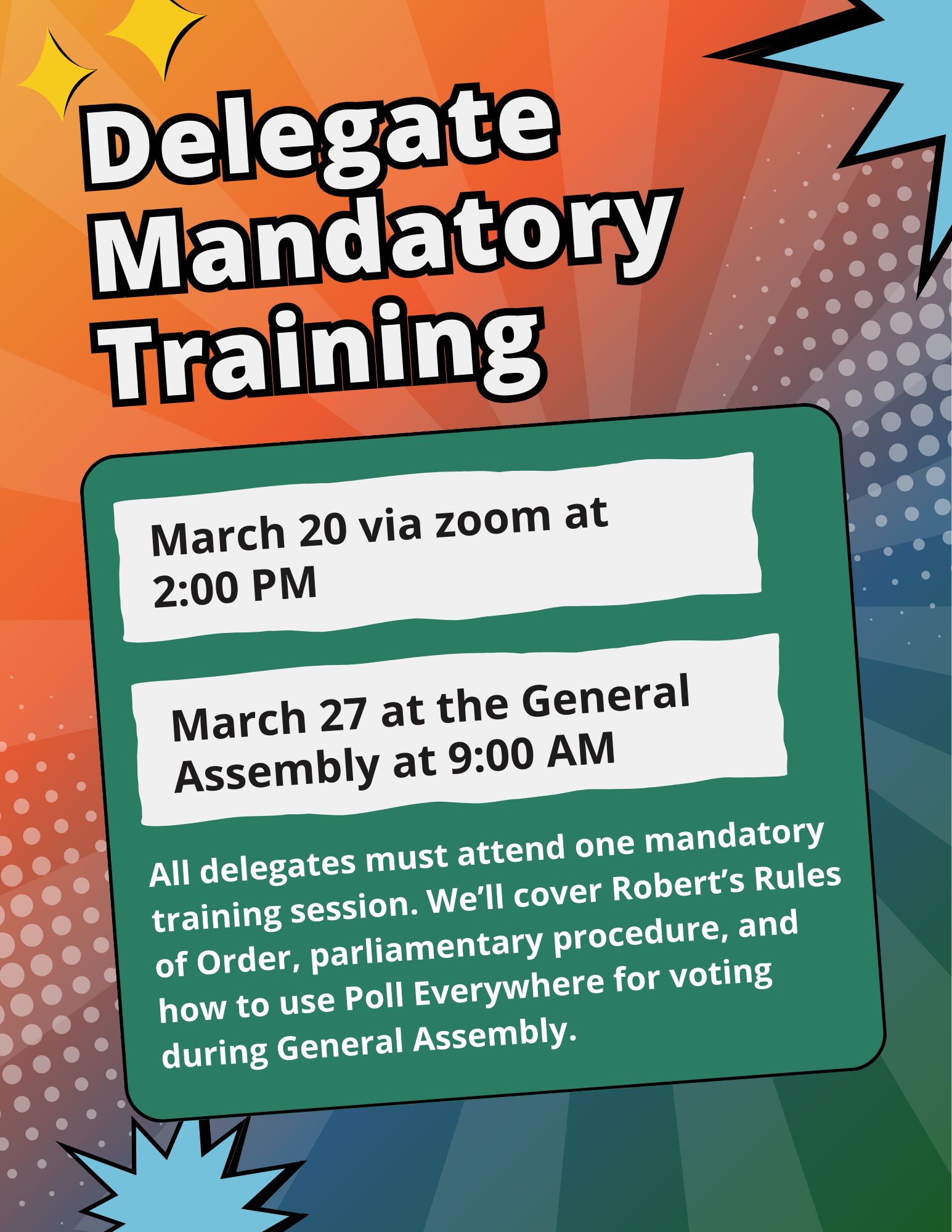 Delegate Training Flyer GA26